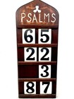 Antique Oak Wooden Hymn Board   Psalms Church Used   Early 20th Century C1900