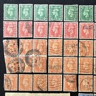 1941-42 Great Britain George Vi Lighter Background Stamps Used sc 258-263