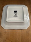 222 Fifth Adelaide Turquoise Square Salad Plate Fine China - Lot Of 4