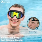2 Pack Swim Goggles Swimming Adult  Waterproof Large Frame 180   Wide View Cle   
