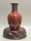 Fine Qing Chinese 18th 19thc Monochrome Porcelain Langyao Flambe Vase 22cm Exc