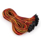 50pcs 3-pin Female To Female 70cm 2 54mm 26awg Dupont Jumper Wire Connector