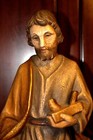 Antique 19  Hand Carved Wood Carving Patron Saint Joseph Figure Statue Sculpture