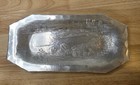Wendell August Pittsburgh Skyline Tray 12 x5 5  Hammered Aluminum Vintage