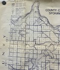 1976 Spokane County Dist 3 Washington State Topo Map Roads Lakes Trails 45x27