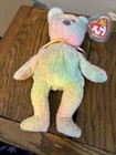 Ty Beanie Baby Cute Groovy The Rainbow Bear With Tag Plush Toy   Free Shipping