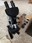 Antique Carl Zeiss Jena Germany Microscope W  Cabinet Optics Accsories