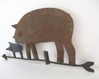 Antique Vintage Pig And Piglet Weather Vane