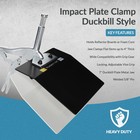 Flashpoint Duckbill Style Plate Clamp  Black white  pc-db-bw