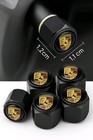 5 Pieces Sport For Porsche Car Tire Valve Cap Valve Stem Cover Air Dust Caps 