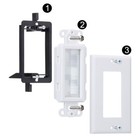 Cable Pass Through Brush Wall Plate With Low Voltage Mounting Bracket 12-pack