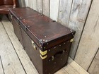 Luxury Leather Trunk Chest Handmade Large Blanket Storage Box Vintage Style