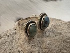 Golden Hills Turquoise   Paloma Navajo Style 925 By-pass Ring 7 5  Adj 8 2g