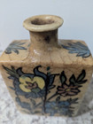 Antique Iznik Middle Eastern Bottle Flask Persian Qajar Pottery Turkish Topper