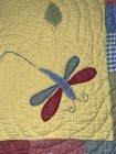 Pottery Barn Kids Embroidered Dragonfly Bugs Baby Toddler Quilt Comforter Nwt