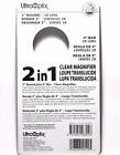 Ultraoptix 2 In 1 Clear Magnifier - 3  Round 3x Lens With 4  Bar 2x Magnifier