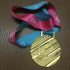 Gold Medal - 2018 Pyeongchang Korea Winter Olympics  silk Ribbon Replica Rare