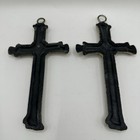 Vintage Cast Iron Wall Cross Religious Spirituality Faith Decor Rustic 7  Lot 2
