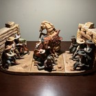 Rare Lionstone Shoot Out At The Ok Corral Decanter 3 Piece Set
