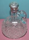 American Gorham Sterling Silver Topped   Cut Glass Whisky Decanter Jug  Bottle