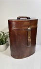 Antique Leather Hat Storage  Carrying Case