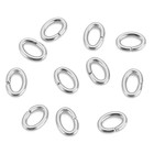 100pcs 4 5 6mm Stainless Steel Oval Jump Split Rings Jewelry Diy Making