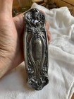 Atq Art Nouveau Sterling Silver Repousse Vanity Clothes Brush female   Flowers