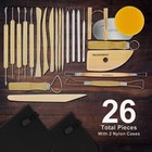 Us Art Supply Pottery  Clay   Ceramics 26 Piece Tool Set Sculpting W  Case