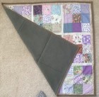 Baby Quilt Crib Blanket Patchwork 33 x 33  Handmade In Usa New