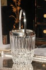 Quality Vintage Lead Crystal Silverplate Handle Small Ice Bucket Barware