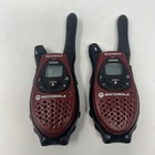 Motorola Talkabout T5500 2-way Radio Walkie Talkie Set Red 22 Channel W  Charger