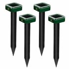 4 Pc Ultrasonic Solar Mole Repeller Outdoor Animal Snake Mole Rat Repellent Yard