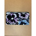 Vera Bradley Rfid Wallet Clutch Plum Pansy Quilted Cotton Floral Snapclose