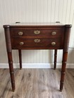 Antique Federal American Walnut Sheraton Style Side Table 19th Century Mahogany