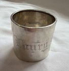 Gorham Brite-cut Sterling Silver Napkin Ring 28 06 G Name Engraved    laura    1883