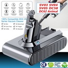 9 5ah Battery For Dyson V6 Sv03 Sv06 Handheld Vacuum Battery Dc58 W 2x Filters