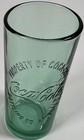 Coca-cola Vintage Heavy Green Glass Tumbler 16 Oz  Made In Usa Set Of 4