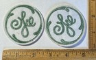 Lot Of 2 General Electric Iron On White Patch Ge Logo Advertising