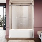 Elegant 60  W X 62  h Double Sliding Shower Tub Door Bathtub 1 4   Clear Glass