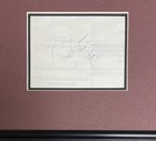 Eric Clapton Autographed Signed Receipt Paper Framed Blind Faith Cream