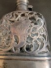  Sterling Silver Whiskey Flask  Antique Vintage 1895 On Front W  Initials  