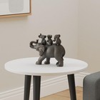 8  Resin Statue     3 Baby Elephants Riding Elephant Figurine