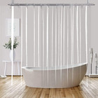 Clear Clawfoot Tub Shower Curtain  Extra Wide 108x70 With S s Hooks   Extra Wide