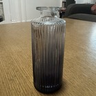 Glass Vase Set Four Small Bud Vintage Blue Ombre Decor Free Shipping