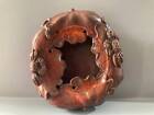 Chinese Natural Bamboo Root Hand-carved Crab And Lotus Leaf Brush Washer 4583