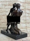 Signed Mavchi Vibrant 1930 Nude Dancer Bronze Sculpture Figurine Statue Decor