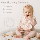 6-pack Muslin Baby Girl Bibs  100  Soft Cotton Absorbent Drool Bibs