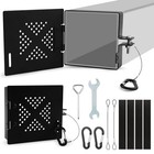 Rv Bumper End Cap  2-pack Aluminum 4  Square Sewer Hose Storage Cover With