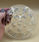 Vtg Glass Flower Frogs Lot Of 5     16-hole   10-hole Flower Arrangement Holders