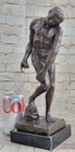 Signed Nude Man By Rodin Bronze Sculpture Abstract Modern Art Statue Home Decor
